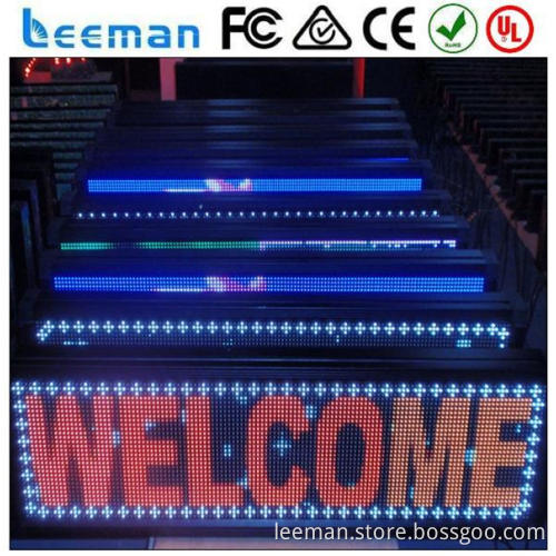 led moving message display sign Shenzhen Leeman LED wall glass led display